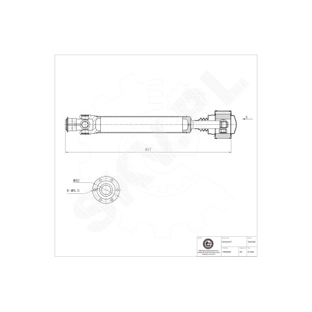 Arbre de transmission Cardan Avant Pour Land Rover Freelander Soft Top FTC5428