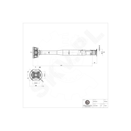 Arbre de transmission Cardan Avant Pour Mercedes-Benz Classe C E A2044106801