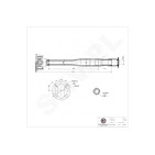 Arbre de transmission Cardan Avant Pour Mercedes-Benz Classe C 2044107001