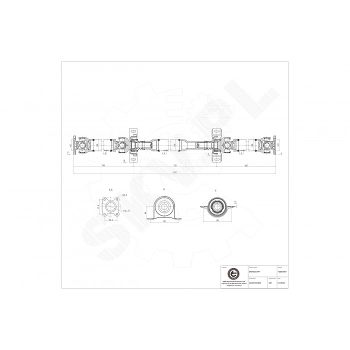 Arbre de transmission Pour Mercedes-Benz Sprinter Viano Vito 6394103406