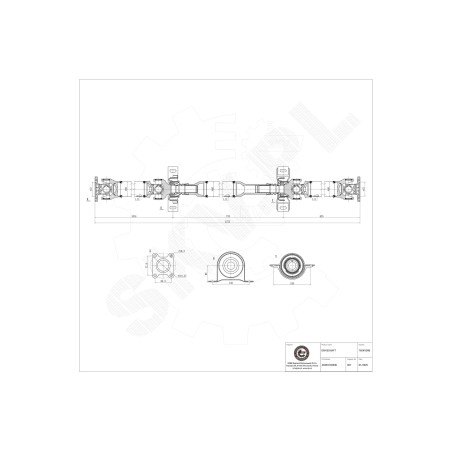 Arbre de transmission Cardan Arrière Pour Mercedes-Benz Viano Vito 6394103506