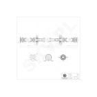 Arbre de transmission Cardan Arrière Pour Mercedes-Benz Viano Vito 6394104606