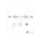 Arbre de transmission Cardan Arrière Pour Mercedes-Benz Viano Vito 6394103906
