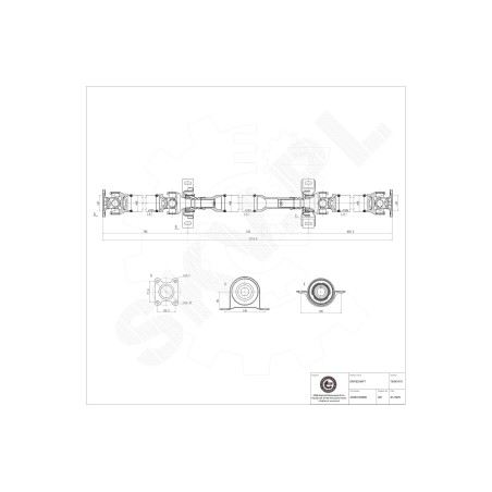Arbre de transmission Cardan Arrière Pour Mercedes-Benz Viano Vito 6394103906
