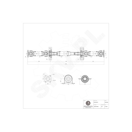 Arbre de transmission Cardan Arrière Pour Mercedes-Benz Vito 6394103006