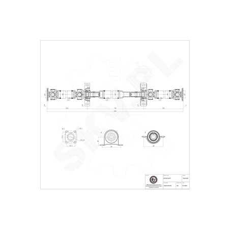 Arbre de transmission Cardan Arrière Pour Mercedes-Benz Vito 6394103106