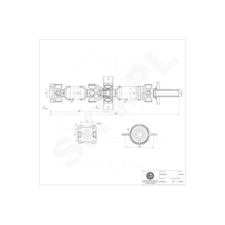 Arbre de transmission Cardan Arrière Pour Mitsubishi L200/Triton 3401A448