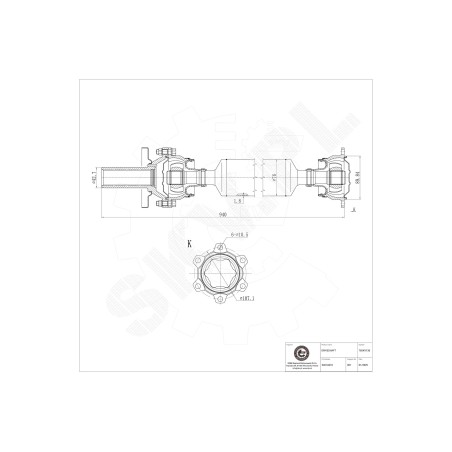 Arbre de transmission Cardan Arrière Pour Mitsubishi 3401A018