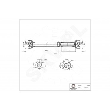 Arbre de transmission Cardan Avant Pour Nissan Navara NP300 372000W700