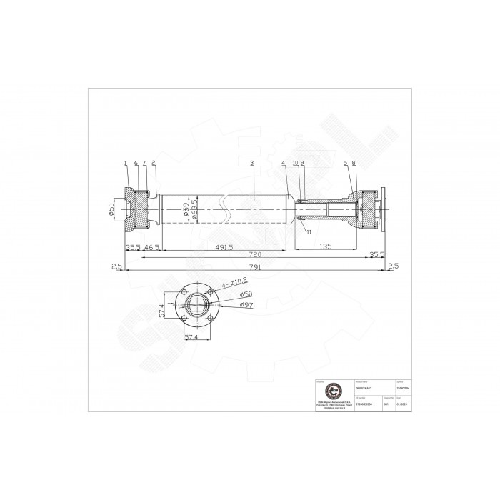 Arbre de transmission Cardan Avant Pour Nissan Navara NP300 372005X30A