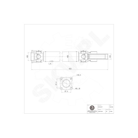 Arbre de transmission Cardan Arrière Pour Nissan Serena Van 370007C001