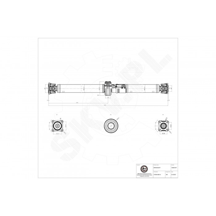 Arbre de transmission Cardan Arrière Pour Nissan X-Trail 370004BA1A