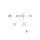 Arbre de transmission Arrière Pour VW Amarok 2H6521102D