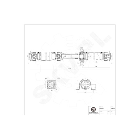 Arbre de transmission Arrière Pour VW Amarok 2H6521102D