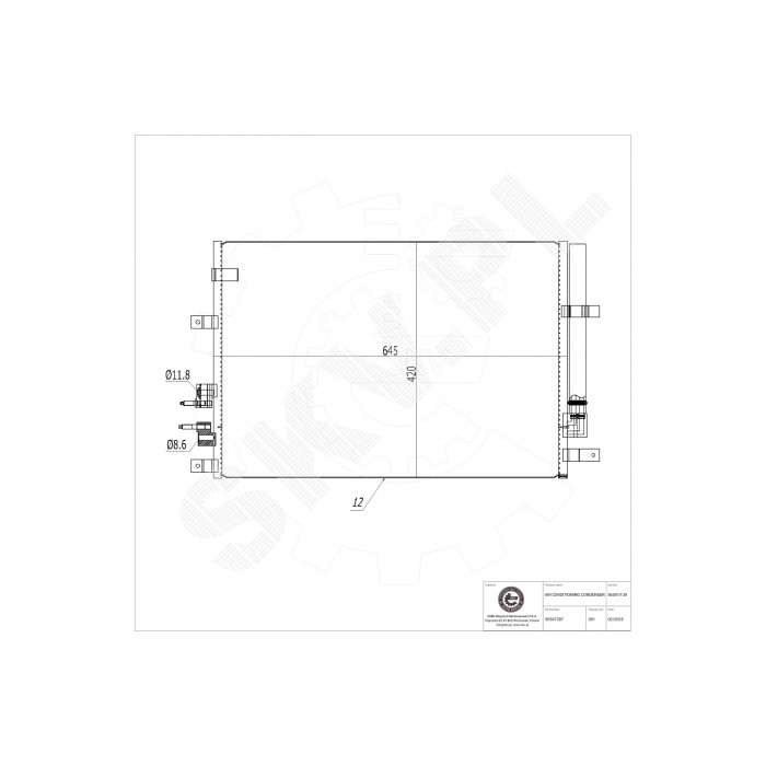 Condenseur de Climatisation Pour Alfa Romeo 159 Brera Spider 50507287 60694767