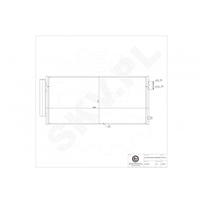 Condenseur de Climatisation Pour Fiat 500 Tipo 51887955 52102801