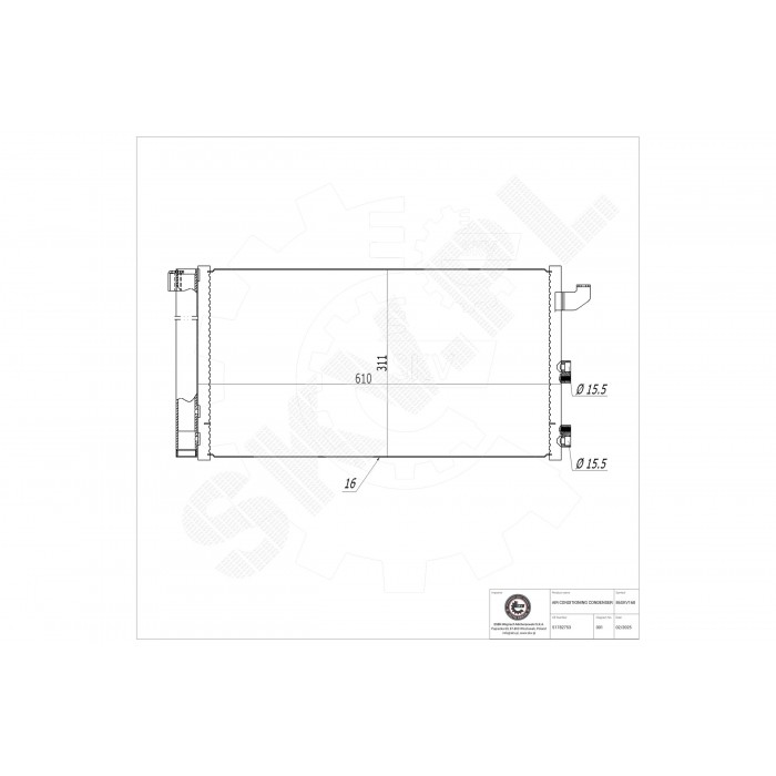 Condenseur de Climatisation Pour Fiat Panda 51782753 51960727