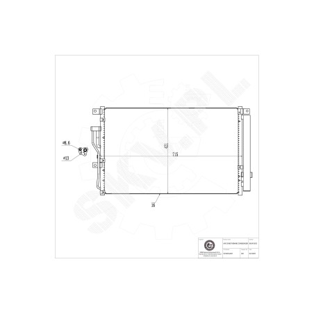 Condenseur de Climatisation Pour Hyundai ix55 976063J001 976063J002