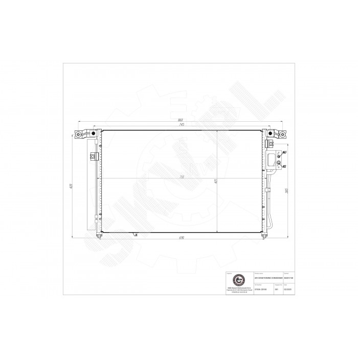 Condenseur de Climatisation Pour Hyundai Santa Fé II Camionnette/SUV 976062B100