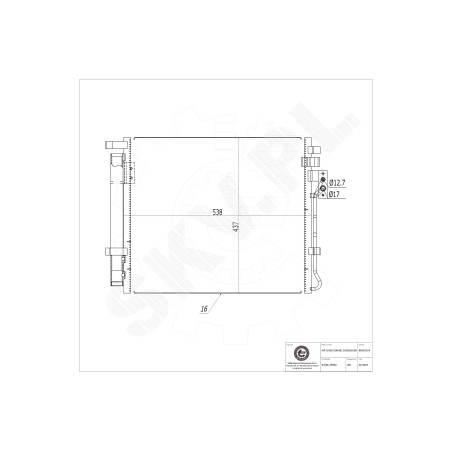 Condenseur de Climatisation Pour Kia Sorento II Camionnette/SUV 976062P000