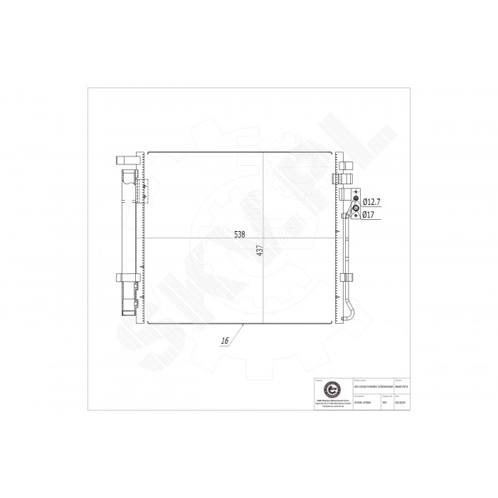 Condenseur de Climatisation Pour Kia Sorento II Camionnette/SUV 976062P000