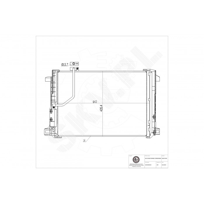 Condenseur de Climatisation Pour Mercedes-Benz Classe C T-Model E GLK 2045000154