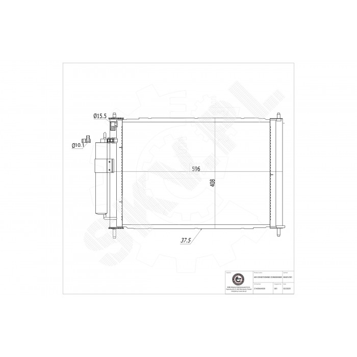 Condenseur de Climatisation Pour Nissan Micra C+C III Note 21400AX600 21400AX601