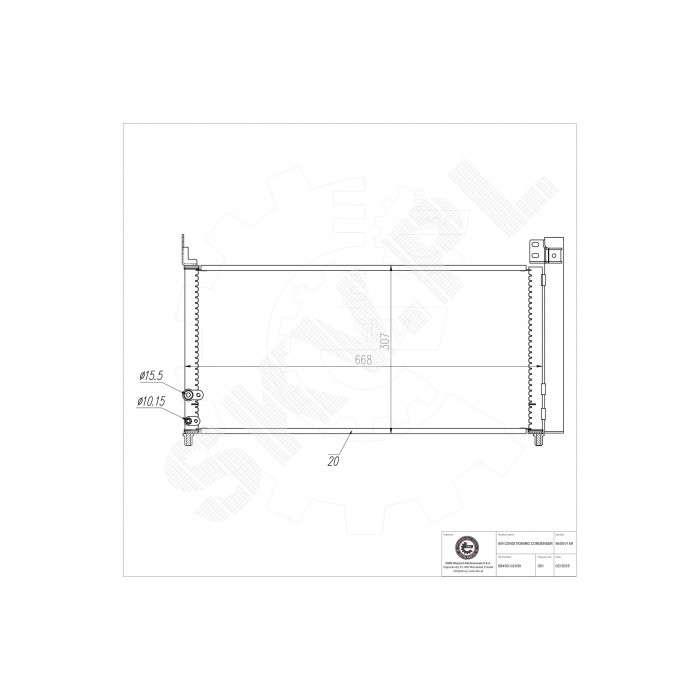 Condenseur de Climatisation Pour Toyota Auris 8845002430