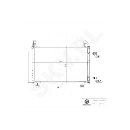 Condenseur de Climatisation Pour Toyota Yaris 8846052110