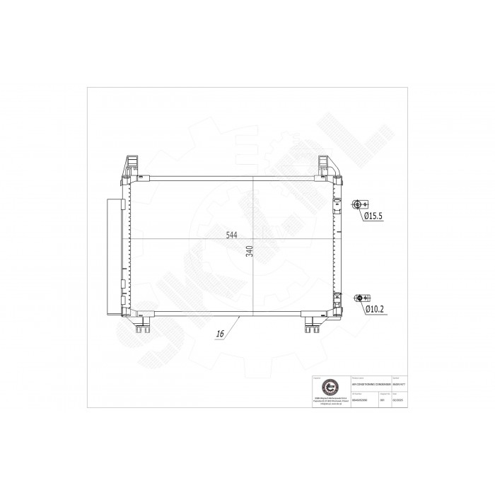 Condenseur de Climatisation Pour Toyota Yaris 8846052110