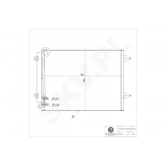 Condenseur de Climatisation Pour VW CC Passat 3C0820411 3C0820411C 3C0820411E