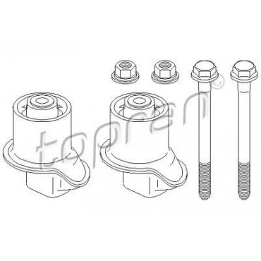Silent bloc Arrière gauche + Droit Toledo Golf Jetta Vento 1H0501541 1H0598541SK