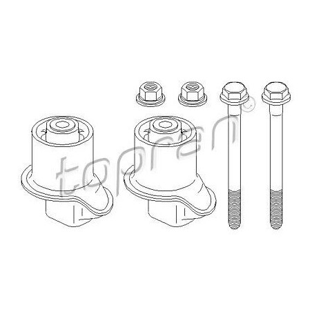 Silent bloc Arrière gauche + Droit Toledo Golf Jetta Vento 1H0501541 1H0598541SK