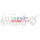 Ressort de Suspension Arrière Pour Peugeot Fiat Citroën 5102C3 1477217080