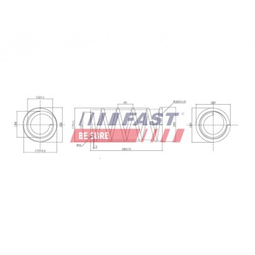 Ressort de Suspension Avant Pour Peugeot Expert Fiat Scudo Citroën 1400599980