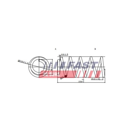 Ressort de Suspension Arrière Pour Fiat Punto 46749803
