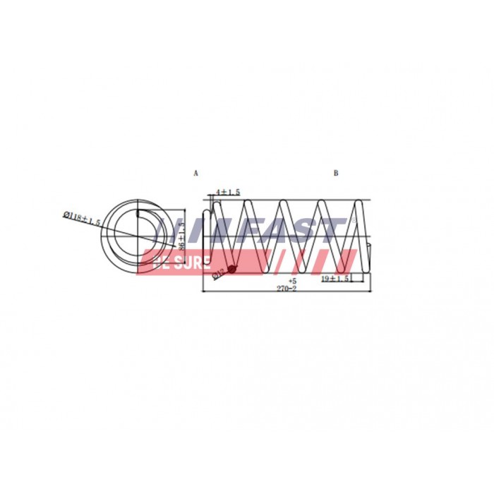 Ressort de Suspension Arrière Pour Fiat Punto 46749803