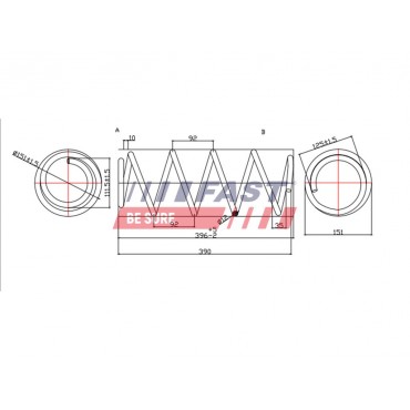 Ressort de Suspension Avant Pour Fiat Punto 46751136