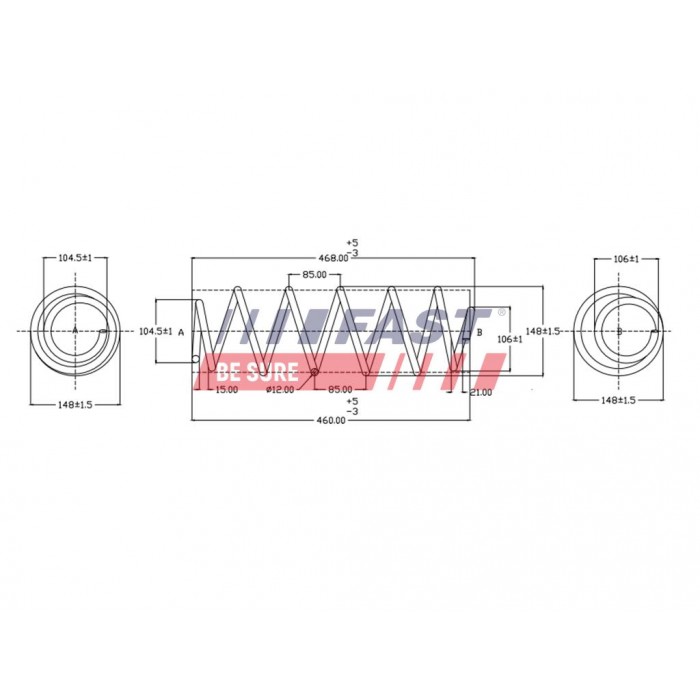 Ressort de Suspension Avant Pour Fiat Stilo 50701023 50701024 50704418