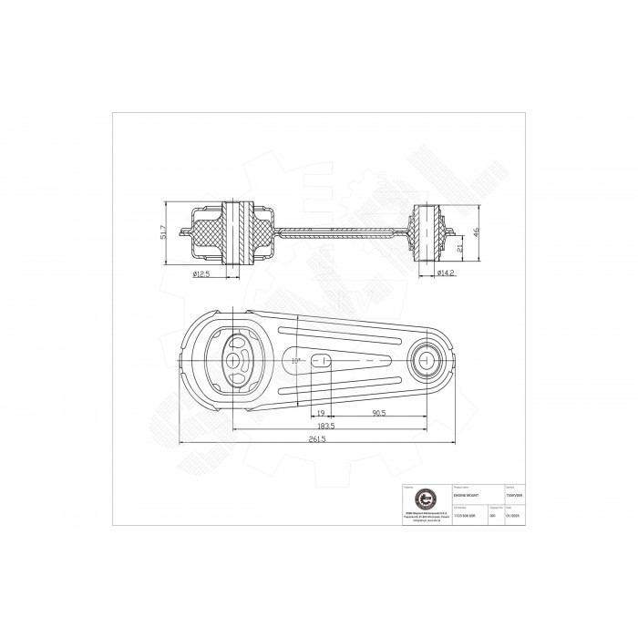Support Moteur Arrière Pour Renault Clio III Modus Dacia Logan Sandero