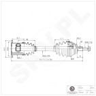 Arbre de transmission Cardan Pour VW Audi Seat Skoda 1K0407762QX 1K0407272ER