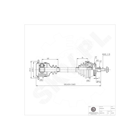 Arbre de transmission Cardan Pour VW Audi A4 Skoda 8D0407272AN 8D0407272CL