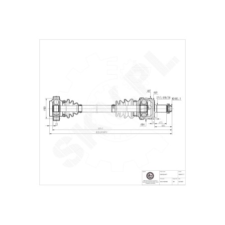 Arbre de transmission Cardan Pour BMW Série 1 E81 E82 E87 E88 3 E90 33217553561