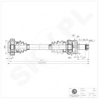 Arbre de transmission Cardan Pour BMW Série 1 E81 E82 E87 E88 3 E90 33217553561