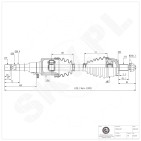 Arbre de transmission Cardan Pour Fiat Doblo 51822813 51933670 5193367055214684