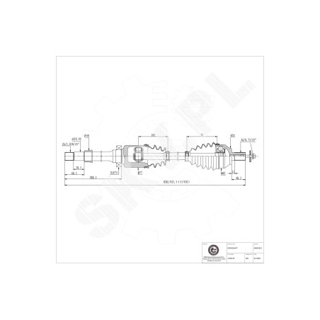 Arbre de transmission Cardan Pour Ford C-Max Focus II Volvo C30 S40 II V50