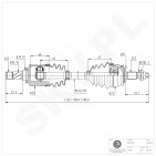 Arbre de transmission Cardan Pour Opel Adam Corsa D E Vauxhall Corsa MK III (D)
