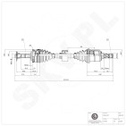 Arbre de transmission Cardan Pour Opel Combo Corsa C Tigra Vauxhall