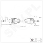 Arbre de transmission Cardan Pour Renault Espace IV VEL Satis 8200500683
