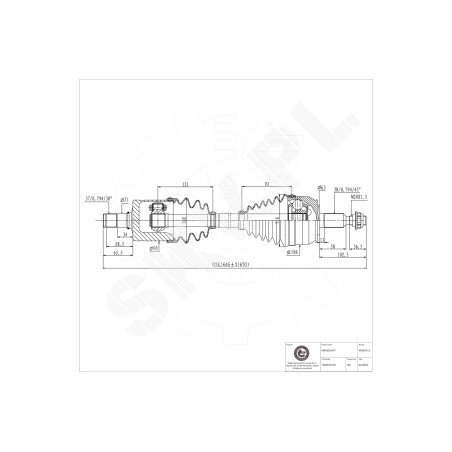 Arbre de transmission Pour VW California T6 Camper Multivan VI 7E0407451QX